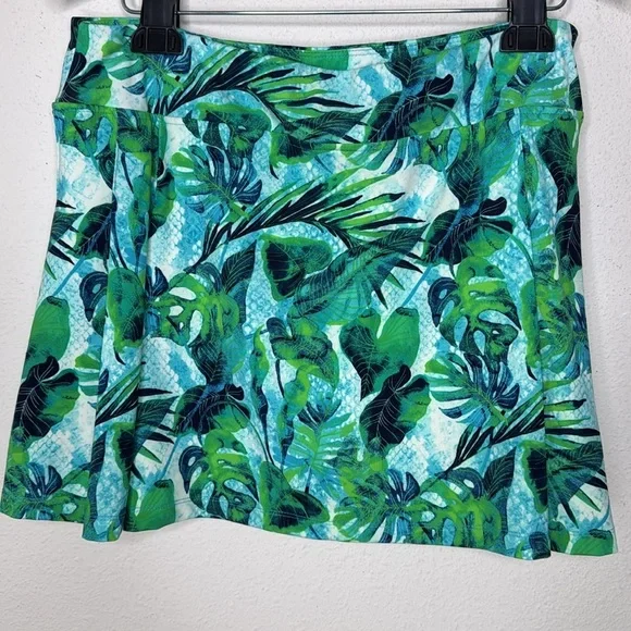 TOMMY BAHAMA green Lagoon Golf Tennis Pickleball Side Panel Knit Skort size XL - Picture 4 of 7